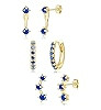 3 Pairs Dainty Small 4th of July Earrings for Women Trendy, Birthstone Stud Huggie Hoop Jacket St... | Amazon (US)