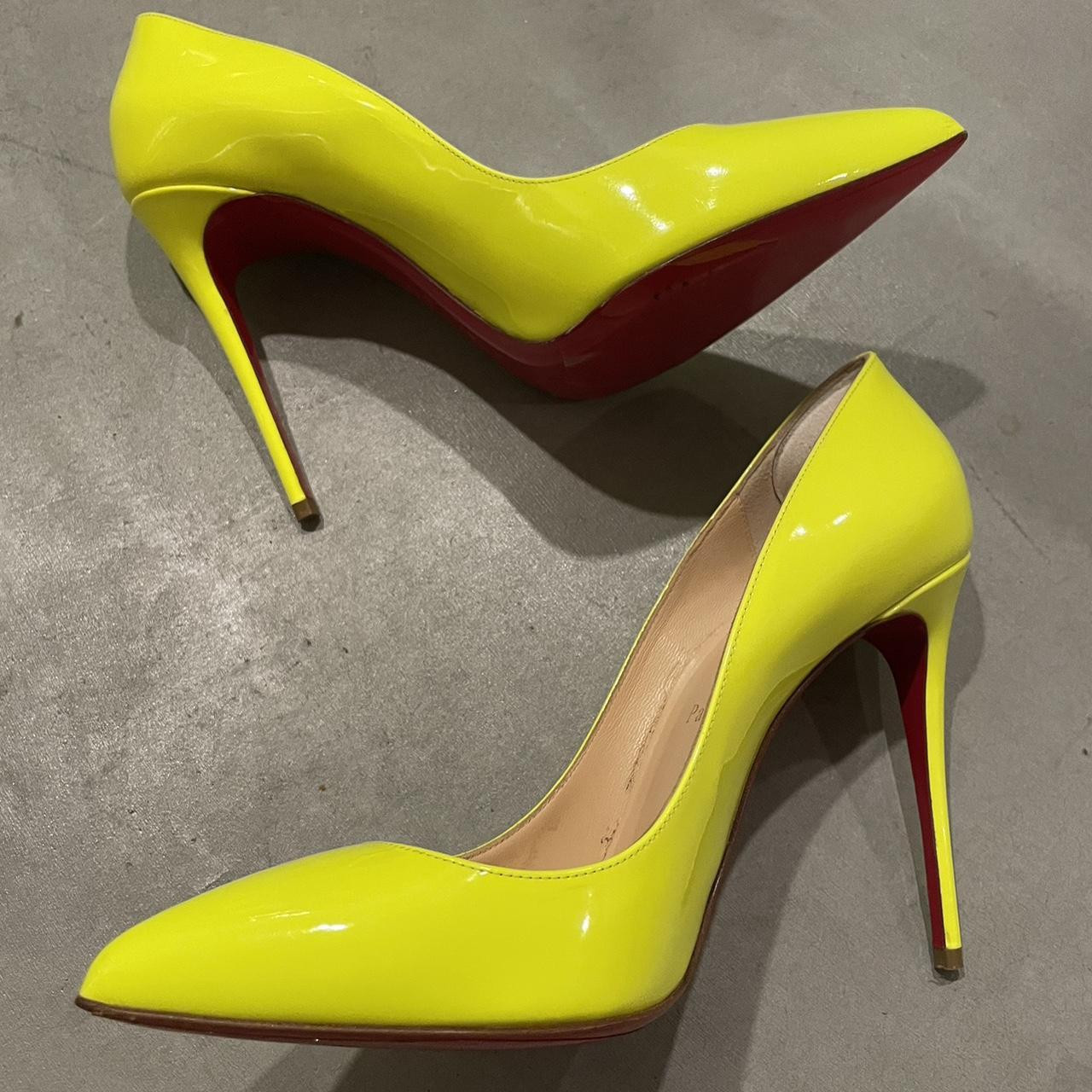 Christian Louboutin Women's Pumps - Yellow - US 7 | Depop US