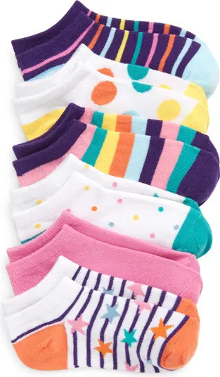 Kids' Assorted 6-Pack Low Cut Socks | Nordstrom