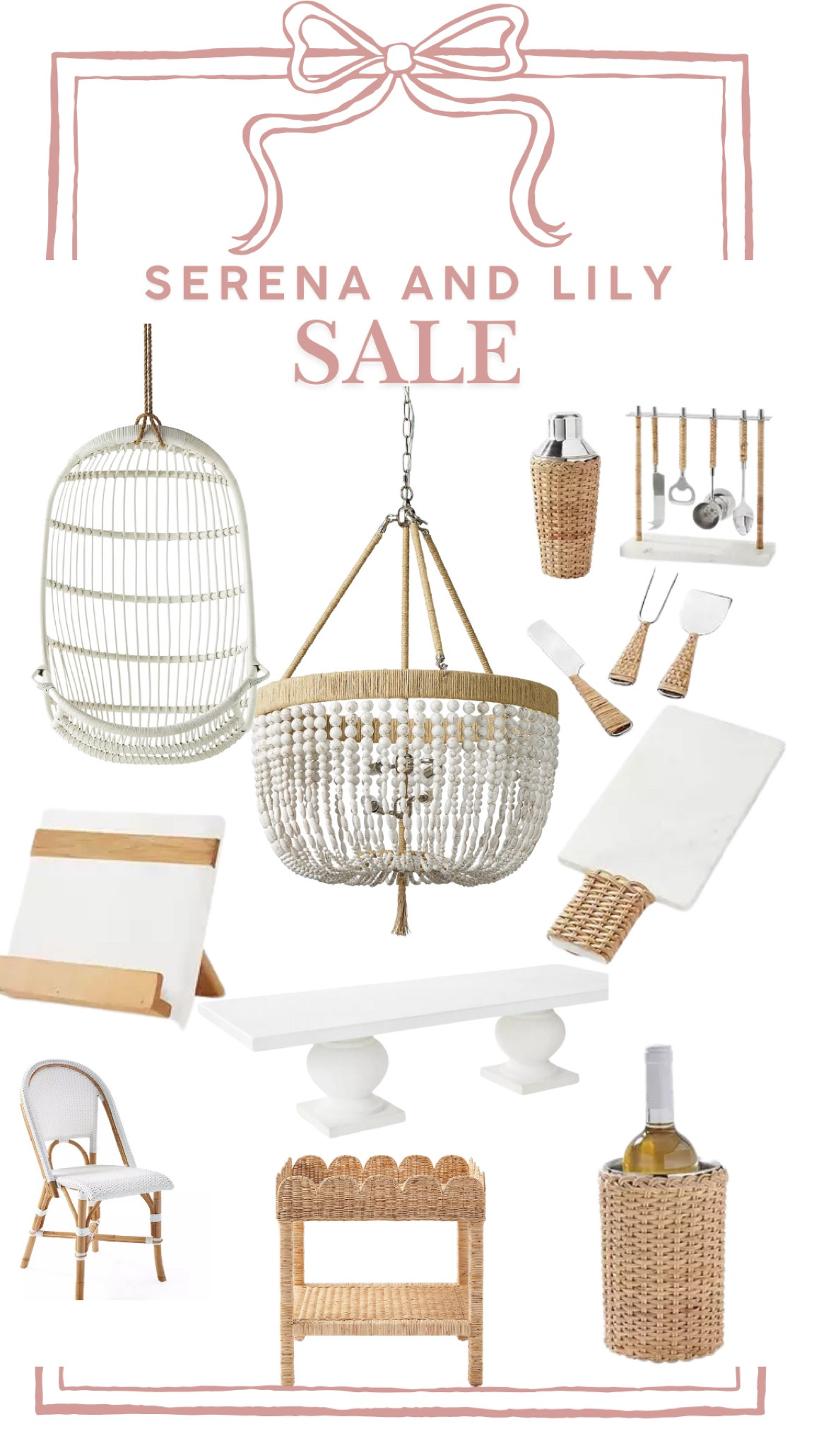 My favorite Serena and Lily items all on sale! Coastal home, Rattan furniture, Coastal kitchen, Dining room table, Lighting. Rattan swing chair.

#LTKHome #LTKStyleTip #LTKSaleAlert