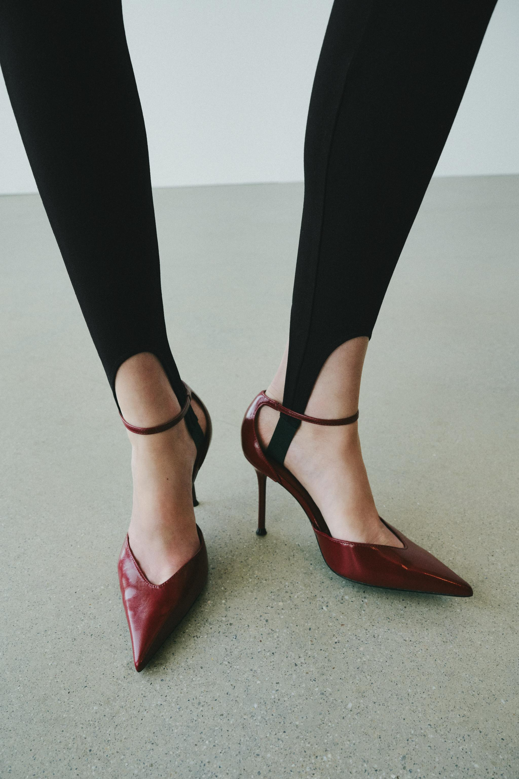 Heeled shoes. Buckle fastening at the ankle strap. High stiletto heel. V-neckline. Pointed toe. H... | Zara US