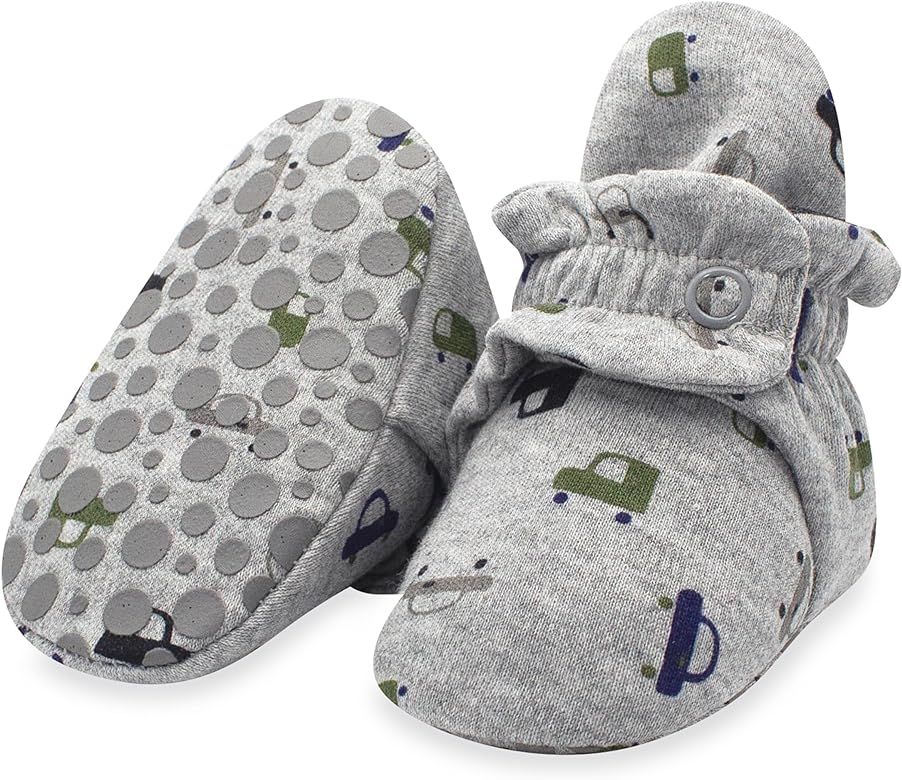 Zutano Unisex Organic Cotton Baby Booties With Gripper Soles, Soft Sole Stay-on Baby Shoes | Amazon (US)