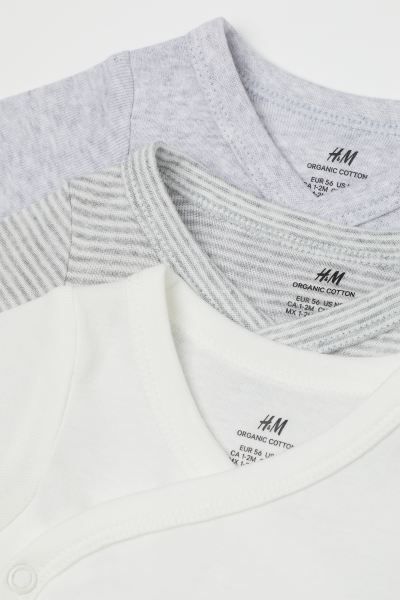 3-pack Long-sleeved Bodysuits | H&M (US + CA)