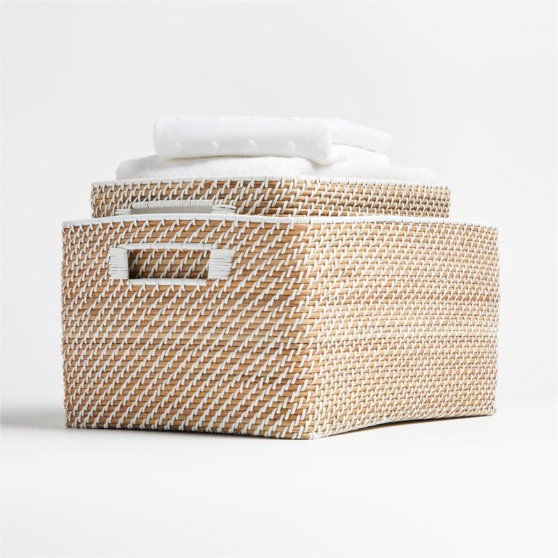 Sedona White Totes | Crate and Barrel | Crate & Barrel