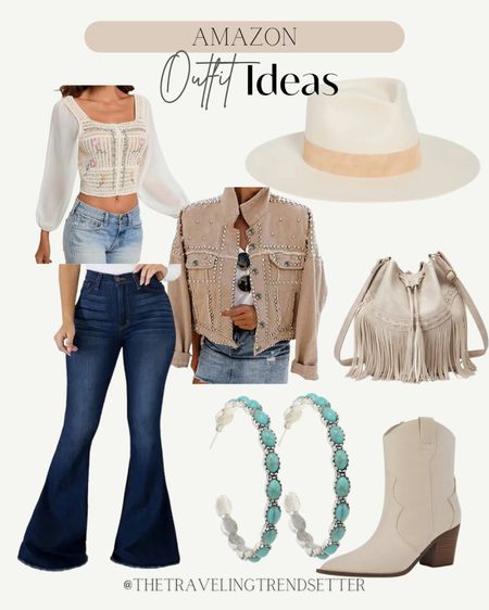 Amazon, outfits outfit, ideas for rodeo, rodeo, Houston, western and FR, western fashion, Amazon fines, jacket hat, purse booties, boots, earrings, flare, jeans, spring outfits casual outfits outfit ideas for her

#LTKworkwear #LTKshoecrush #LTKstyletip