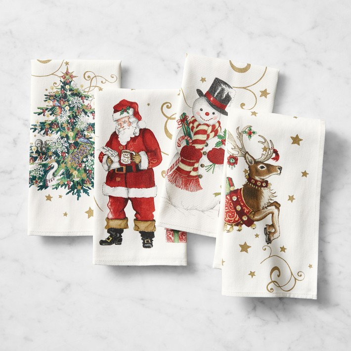 'Twas the Night Before Christmas Napkins, Set of 4 | Williams-Sonoma