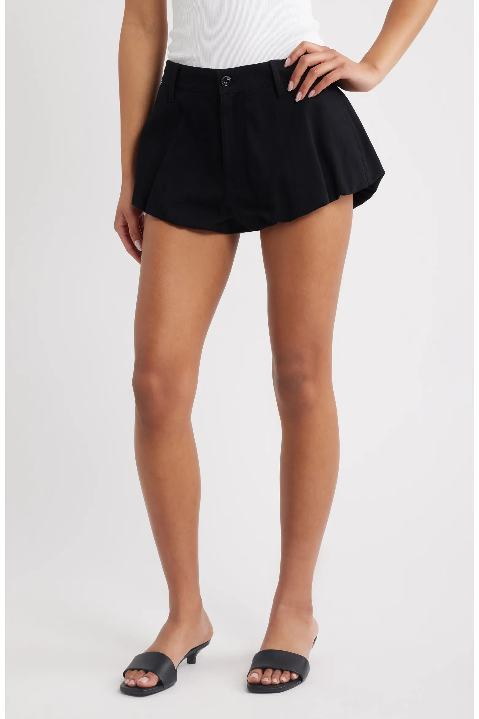 The Shell Bubble Hem Denim Shorts (Women) | Nordstrom | Nordstrom