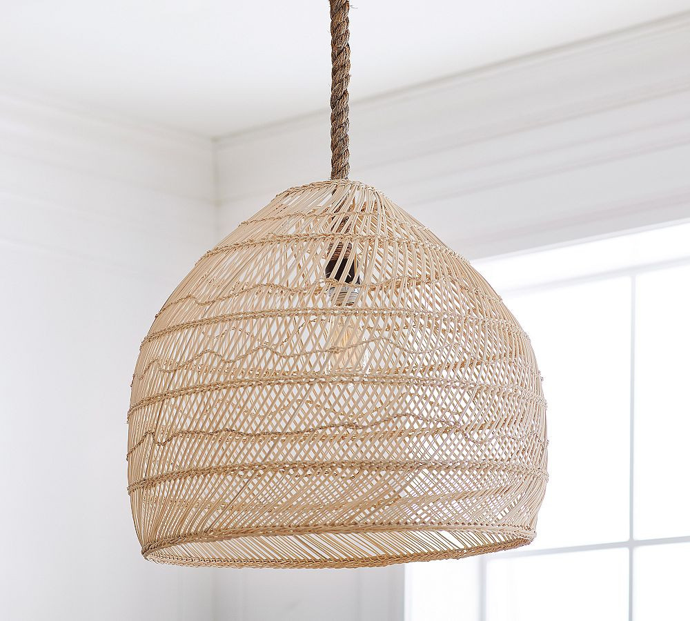 Flora Rattan Pendant (19"-23") | Pottery Barn (US)