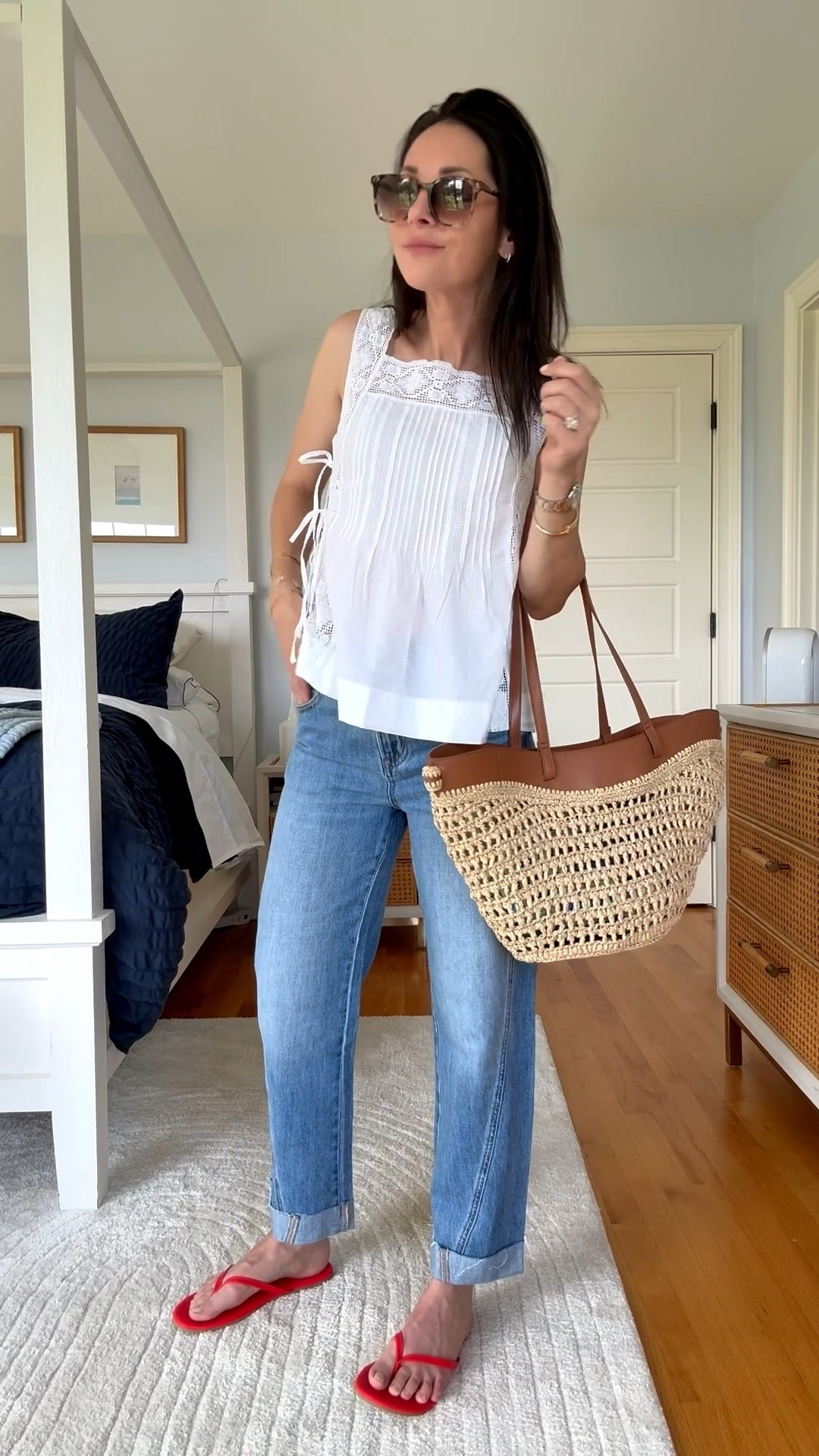 Sizing info- size down one size in the jeans. Top and sandals are tts. Sandals are around $10!

#LTKgrwm #LTKootd #LTKmomlife