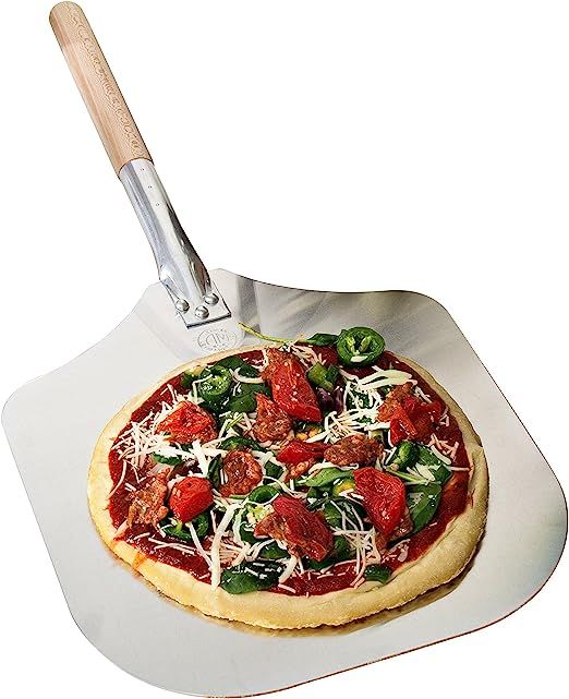 Kitchen Supply 14-Inch x 16-Inch Aluminum Pizza Peel with Wood Handle | Amazon (US)