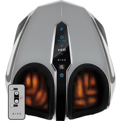 Miko Shiatsu Foot Massager with Deep Kneading and Heat in Silver | Target
