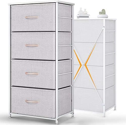 Amazon.com: ODK Dresser with 4 Drawers Tall Fabric Storage Tower Organizer Unit for Bedroom Chest... | Amazon (US)