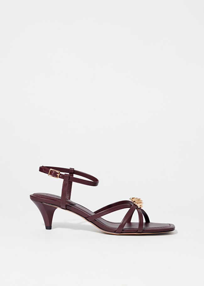 Embellished Heeled Leather Sandals | & Other Stories UK