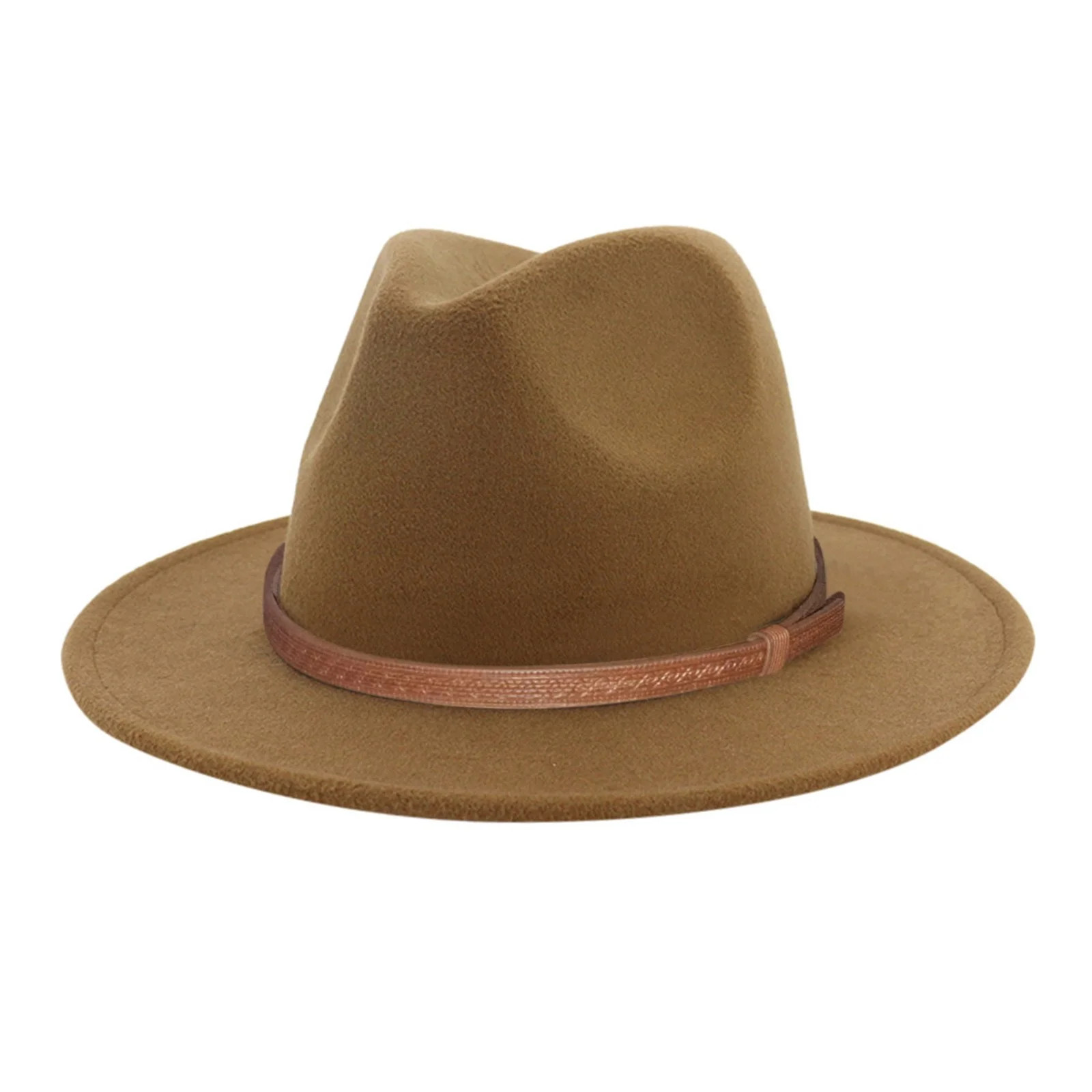 Hat Womens Wide Brim Wool Felt Flat Top Fedora Hat Party Church Trilby Hats Cap Winter Fall Hats ... | Walmart (US)