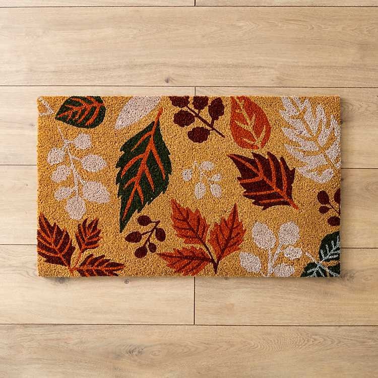 Leaf Pattern Coir Fall Doormat | Kirkland's Home