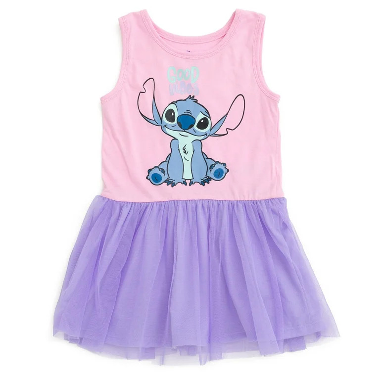 Disney Lilo & Stitch Little Girls Tulle Dress Little Kid to Big | Walmart (US)