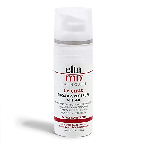 EltaMD UV Clear Facial Sunscreen Broad-Spectrum SPF 46 for Sensitive or Acne-Prone Skin, Oil-free, D | Amazon (US)