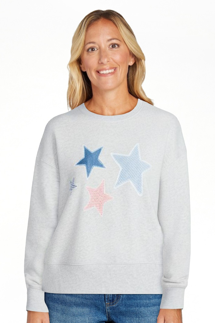 No Boundaries Boxy Americana Sweatshirt with Long Sleeves, Women's XXS-4X | Walmart (US)