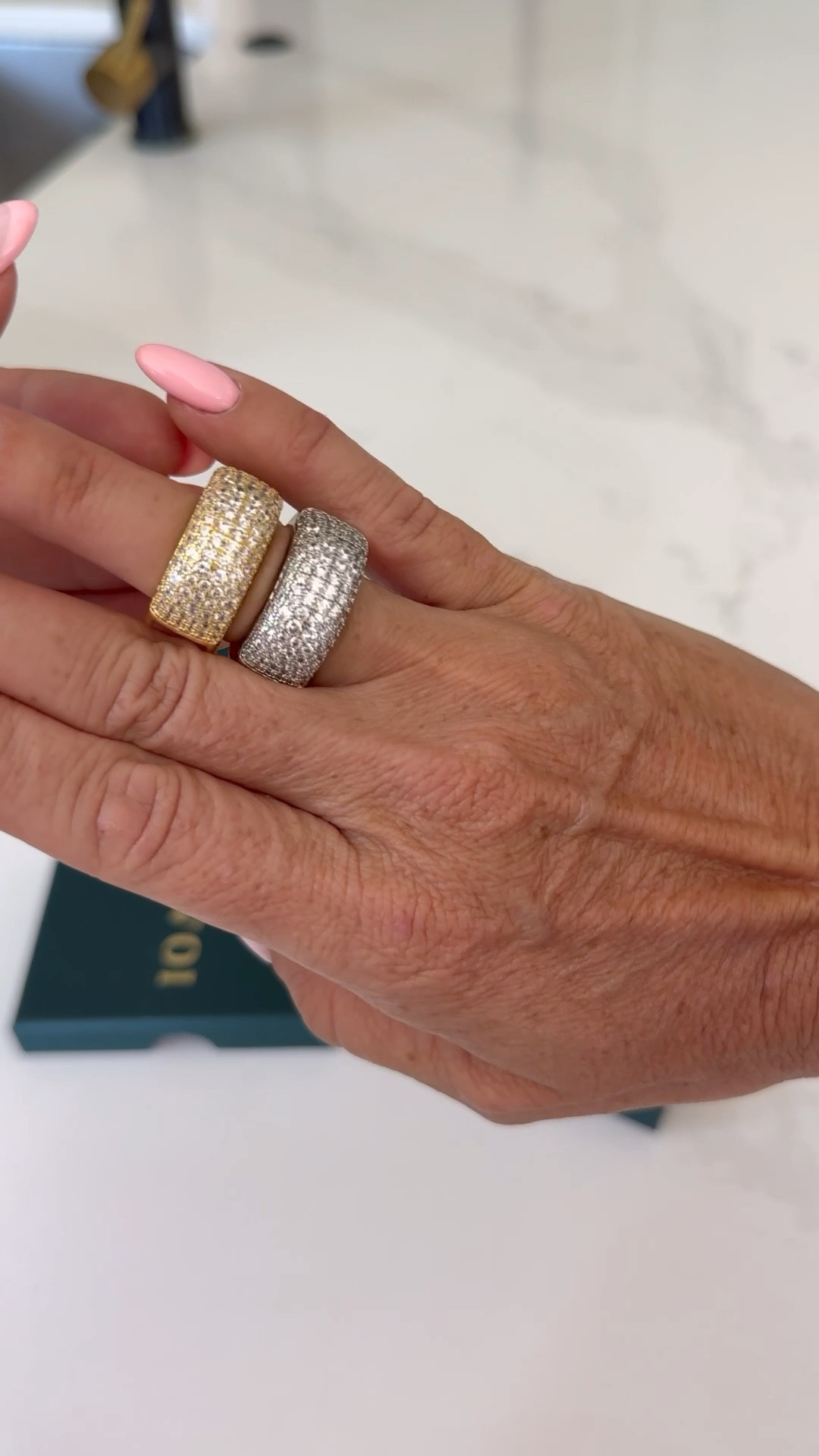 I finally added the silver version and I’m keeping both because I love having options. These cover rings are such an easy way to make a smart ring look prettier and more styled, especially when I want it to blend in with the rest of my jewelry.

smart ring jewelry, smart ring cover band, silver band ring, gold band ring, crystal ring, ring accessory, jewelry styling, everyday accessories, Amazon jewelry find, smart ring styling

#LTKU #LTKActive #LTKvlog