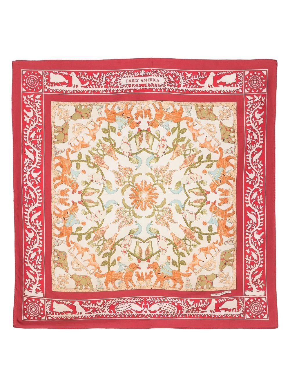 pre-owned Early America silk scarf | Farfetch Global