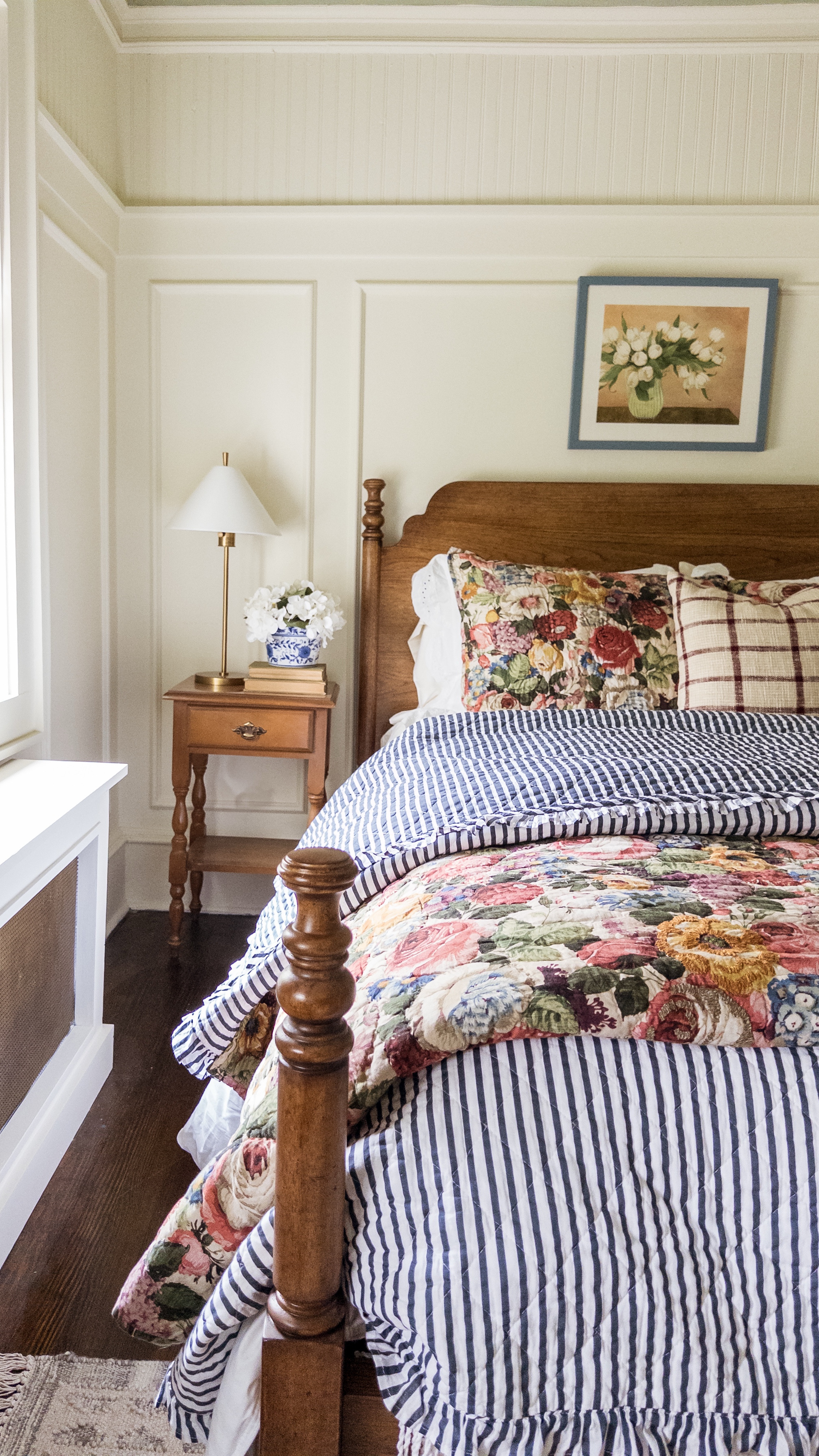 ✨✨✨This room has been through a journey. It started off dark and a little too serious for what I wanted it to be. I kept imagining something lighter, something that felt like it could breathe a space that made you smile the second you stepped in. Slowly, it started to take shape.

I leaned into pattern and play, layered in softness, and added a little bit of fancy. The beadboard gave it that cozy, lived-in charm while the picture frame molding brought in just enough polish. Now it feels like a room with personality whimsical, cheerful, and a little unexpected. And every time I walk by, I can’t help but pause and smile 😊 

#PictureFrameMolding #moderncottage #CreativeHome #BrightSpaces #PatternMixing #DecorWithHeart #StyleItPrettyHome #housemadehome #LightAndLovely #roomglowup #InteriorWhimsy #HomeDecor #homestyling #HomeWithPersonality #dailydoseofcolor #oldhouselove #HomeDecor
#InteriorDesign
#HomeInspiration
#InteriorStyling
#HomeMakeover
#DecorInspo
#HomeStyle
#RoomReveal
#HouseGoals
#myhomevibe