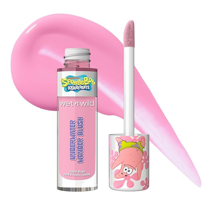 wet n wild SpongeBob Underwater Wonder Liquid Blush, Buildable Shimmery Gel Formula with Seamless... | Amazon (US)