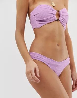 Montce Uno textured bikini bottom in lilac | ASOS US