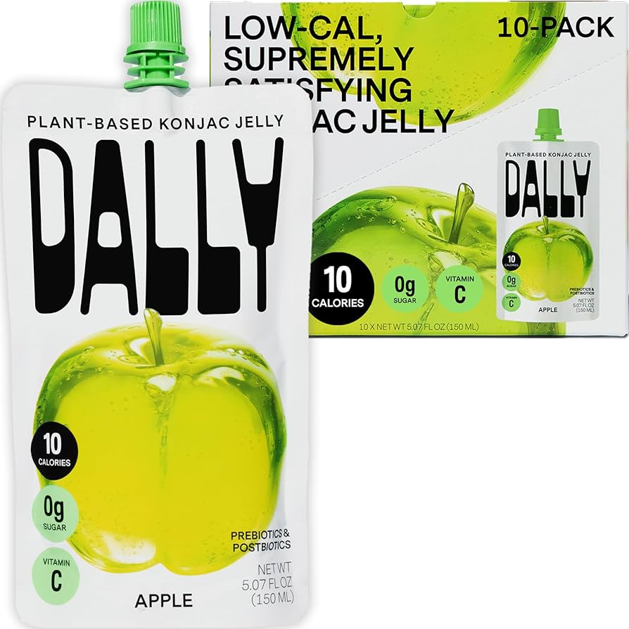Dally Apple Konjac Jelly (10-Pack) – 10 Calorie, Zero Sugar Jellified Fruit Snack | Prebiotics ... | Amazon (US)