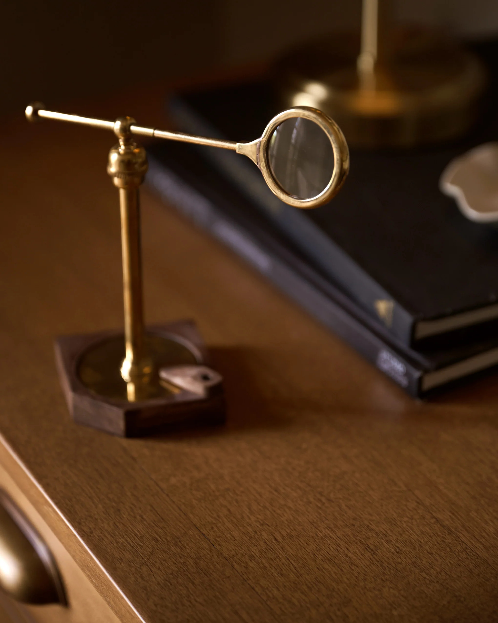 Solid Brass Magnifying Glass on Stand | Magnolia