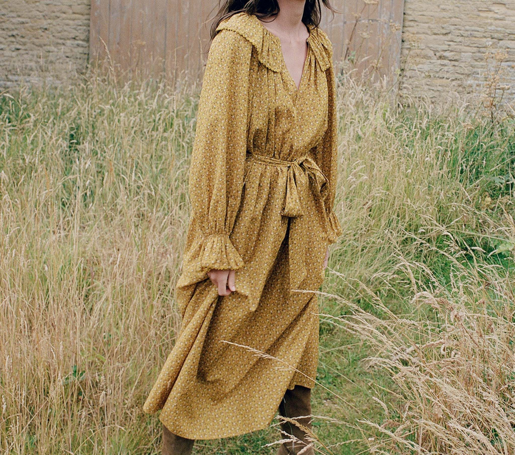 Rory Dress - Sunsoaked Foothills Floral | DÔEN | DOEN