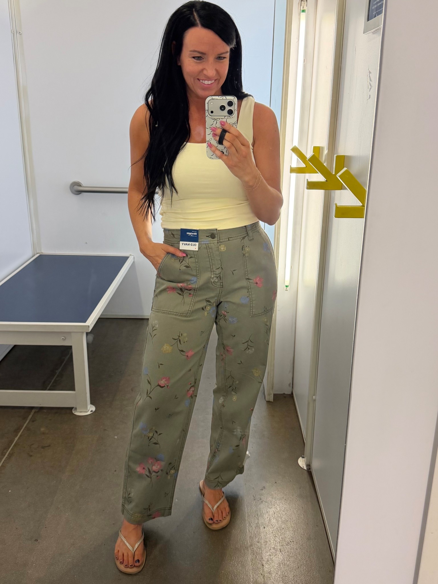 Restock!!!! The super cute olive green floral pants fit TTS, I’m in a 4/27. ON SALE at Old Navy! 😍

#LTKSeasonal #LTKSaleAlert