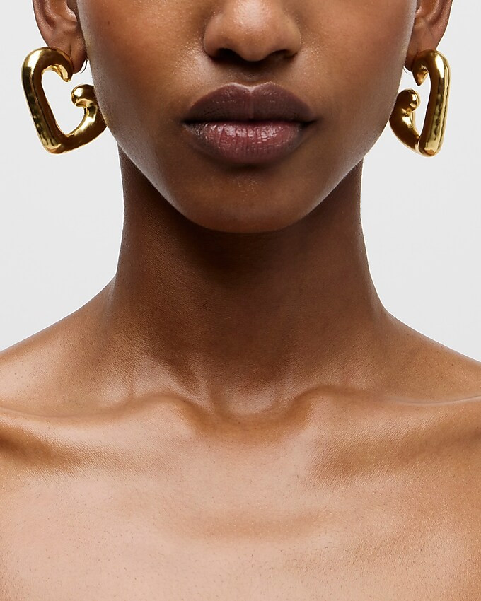 Heart hoop earrings | J. Crew US