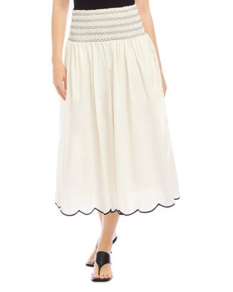 Fifteen Twenty Elsa Smocked Waist Midi Skirt   | Bloomingdale's Women | Bloomingdale's (US)