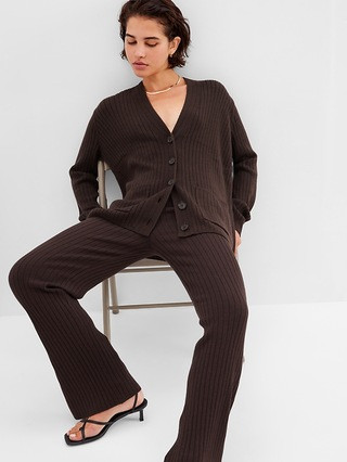 Merino Wool-Blend Rib Cardigan | Gap (US)