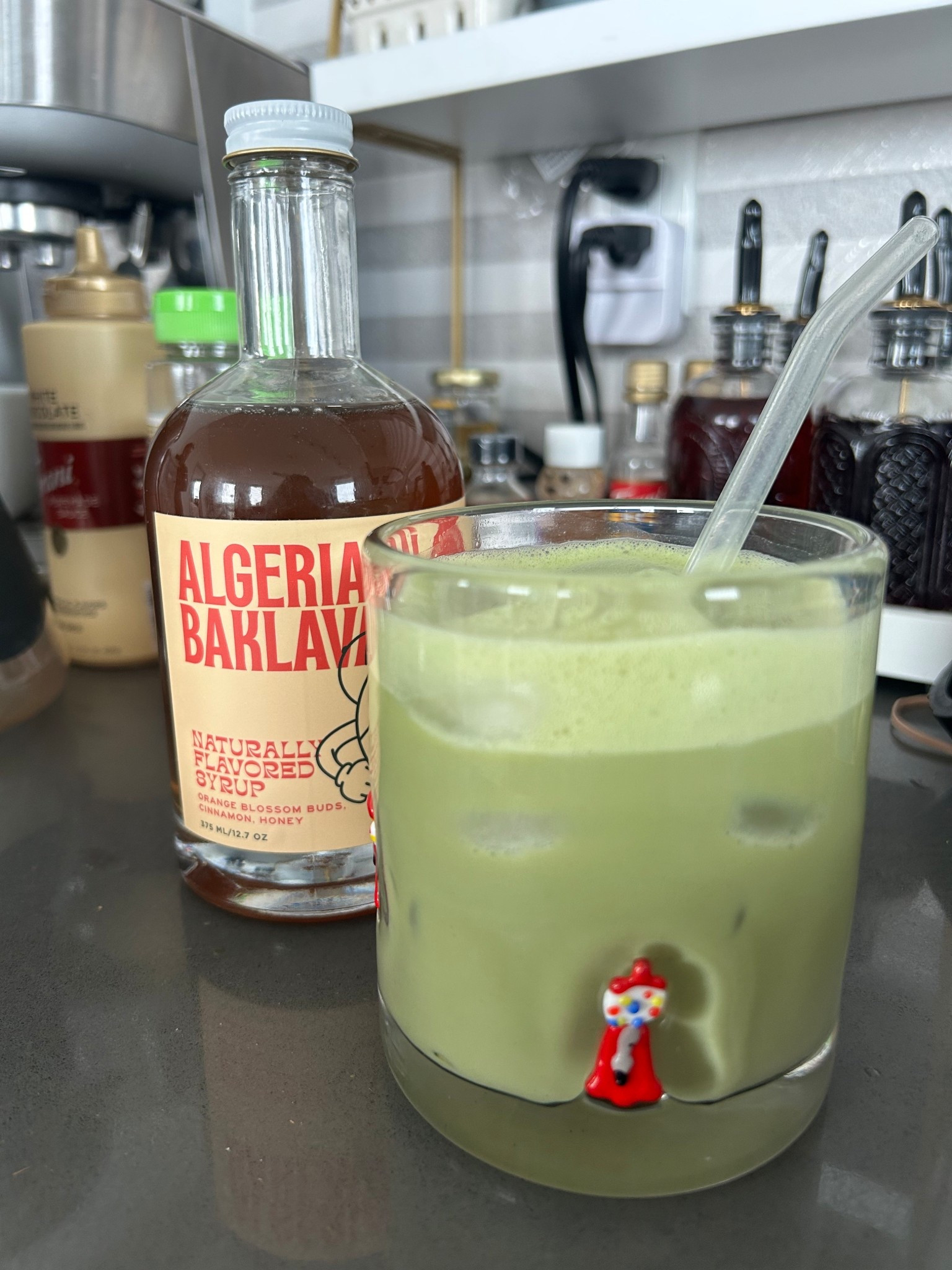 Baklava matcha latte in this cutie gumball machine inlay glass

#LTKfoodie #LTKHome