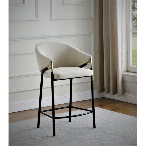 Farlow Upholstered Counter Stool with Metal Frame | Wayfair North America