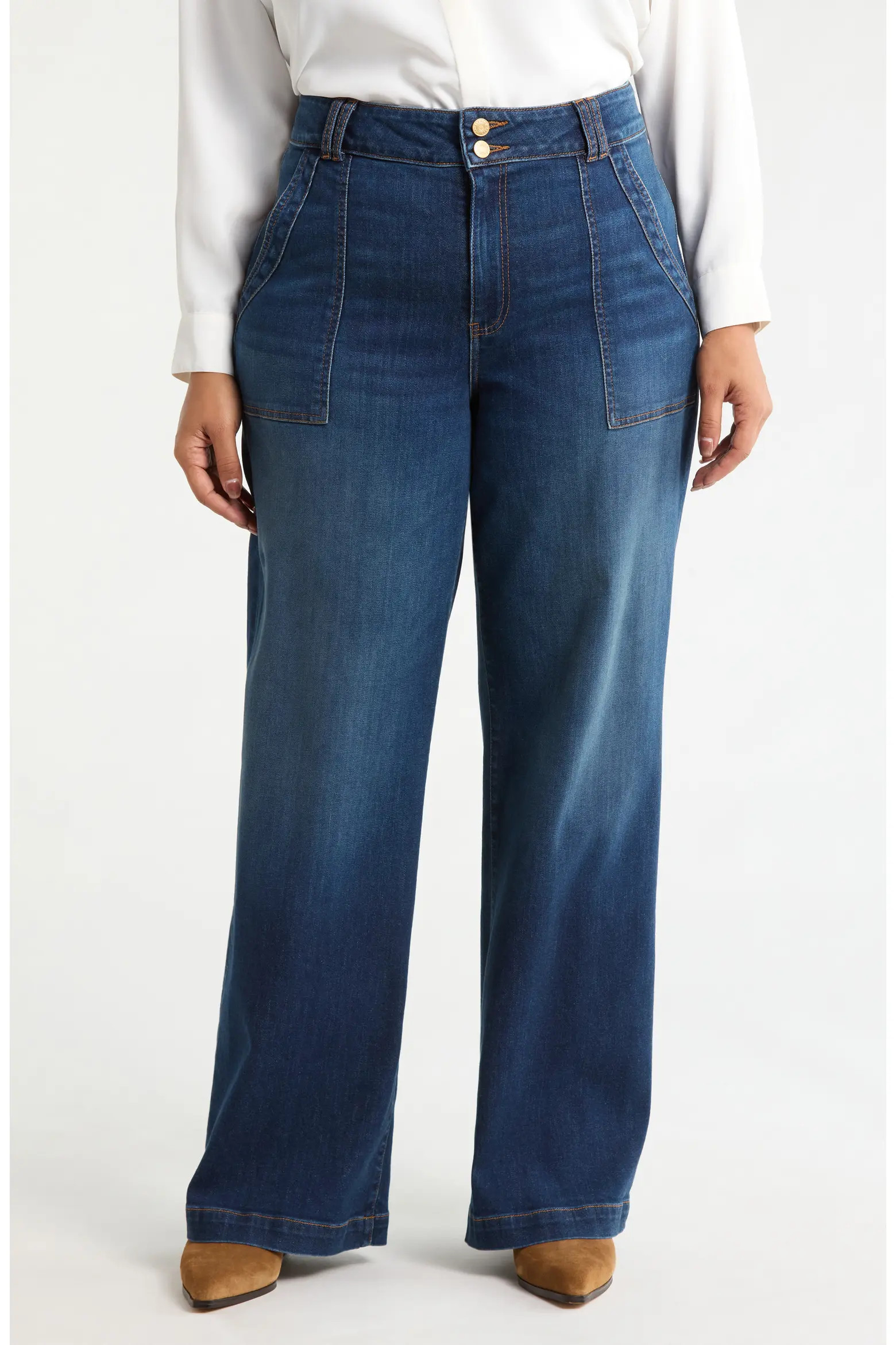 Jodi High Waist Wide Leg Utility Jeans (Women) | Nordstrom | Nordstrom