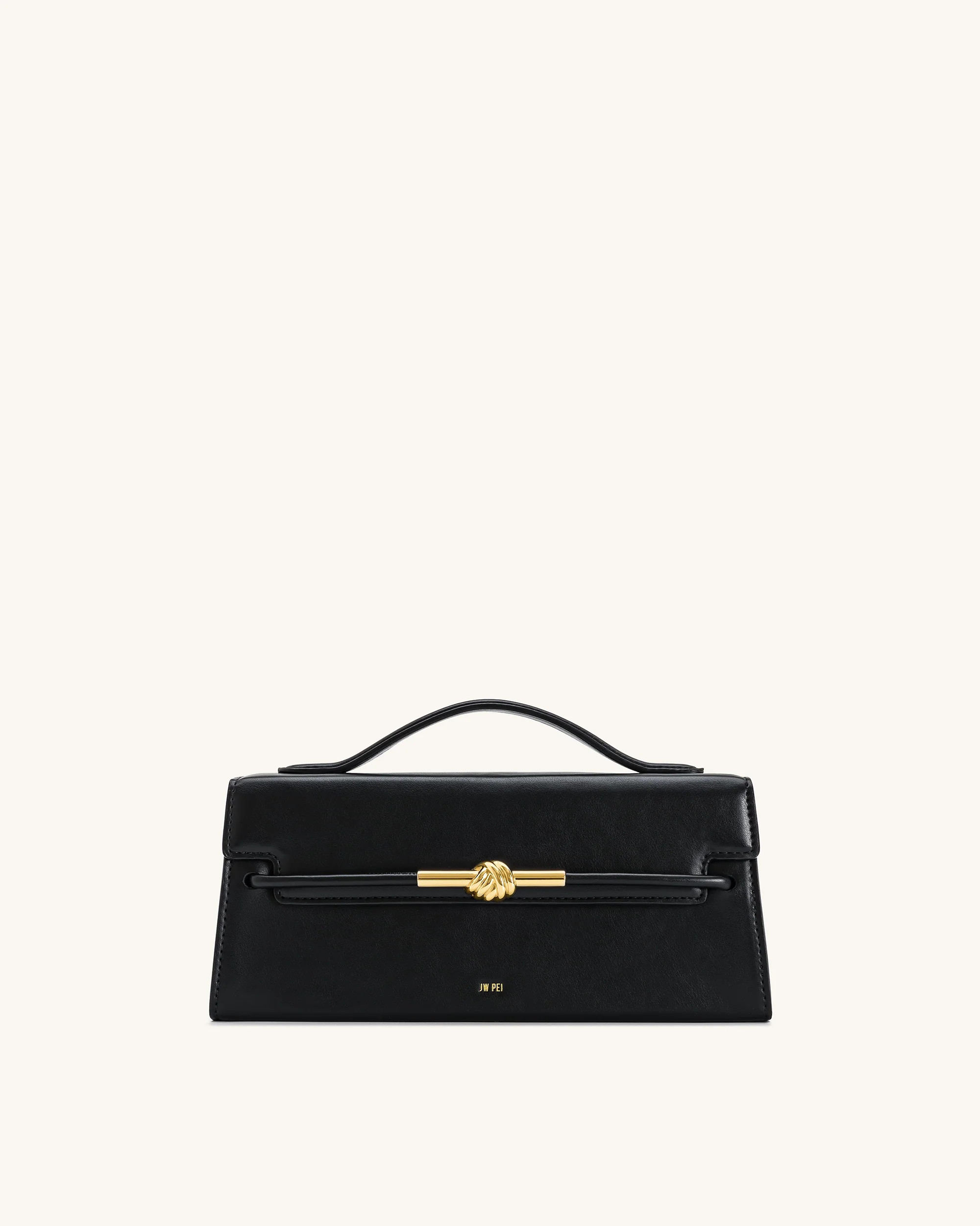 Lena Metal Rope Knot Top Handle Bag - Black | JW PEI US