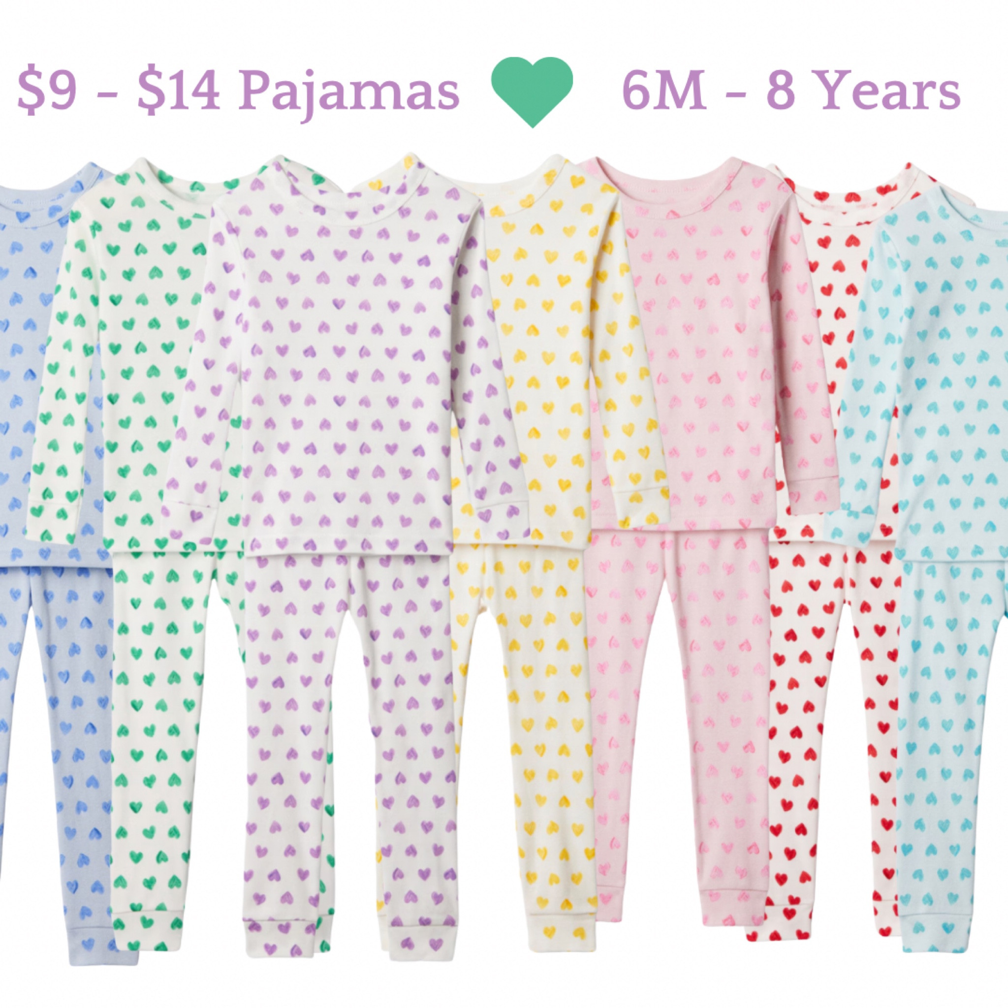 Heart pajamas for kids and babies, $9-$14 

#LTKKids #LTKSeasonal #LTKBaby