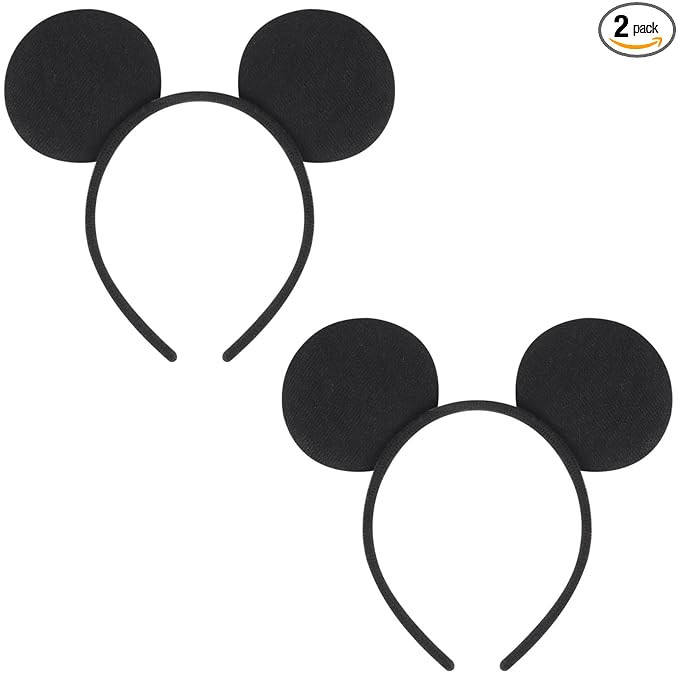 DRESHOW Mouse Ears Headbands Solid Black Ears Party Decoration Costume Headbands Hair Band for Ch... | Amazon (US)