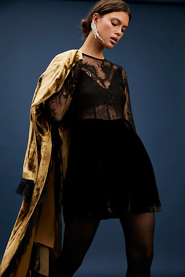 Marlie Lace Mini Dress by Free People, Black, M | Free People (Global - UK&FR Excluded)