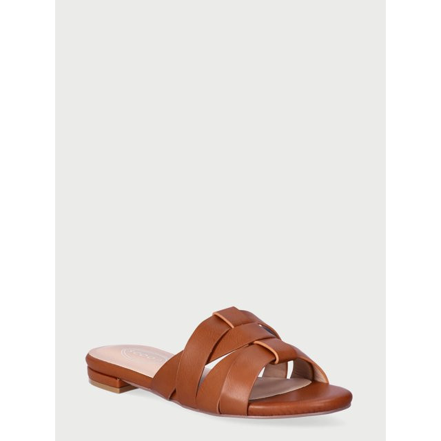 Scoop Women's Crossover Band Slide Sandals | Walmart (US)