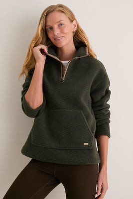 Olive Bamburgh Fleece Pullover | Tuckernuck (US)