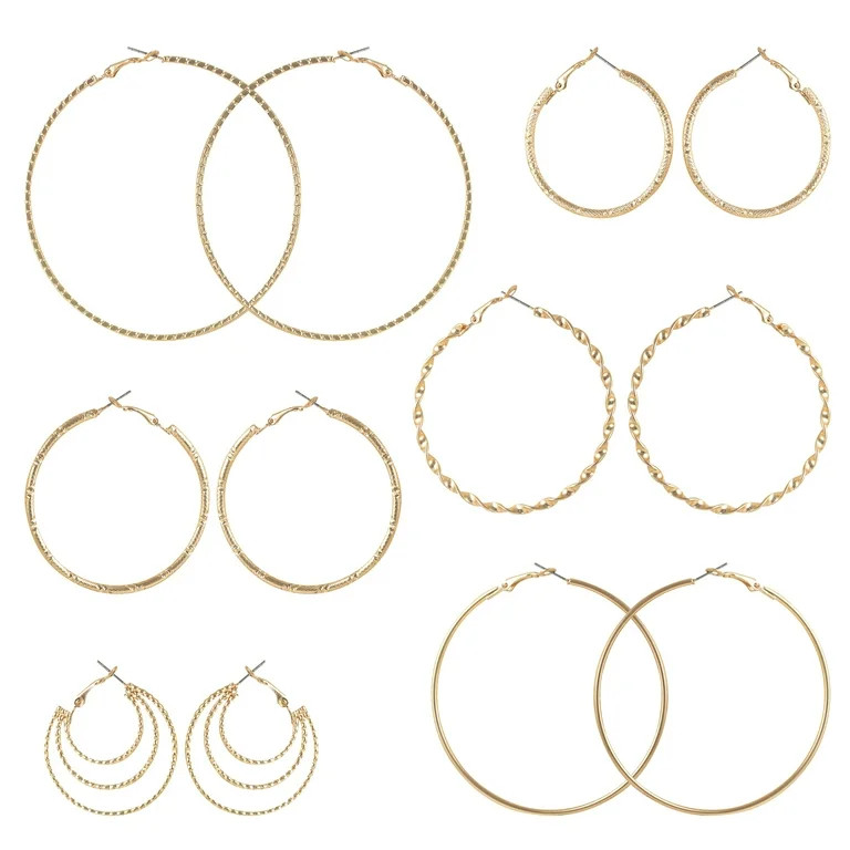 6-on IG hoop earring set - Walmart.com | Walmart (US)