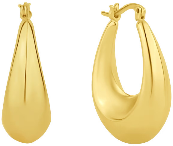 And Now This 18K Gold Plated or Silver Plated Hoop Earring - Macy's | Macy's