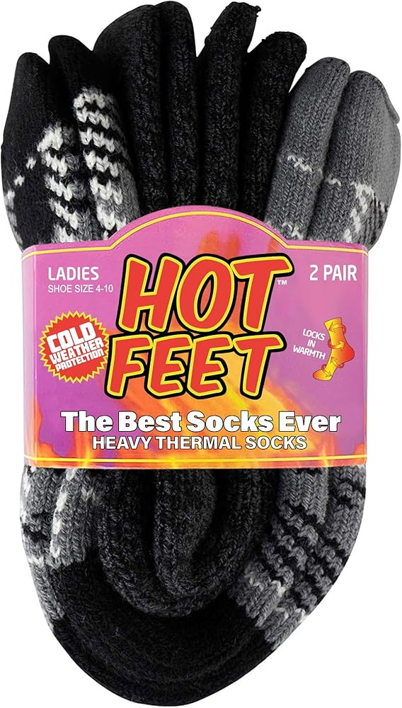 HOT FEET Thermal Socks For Women for Cold Weather – Thick Warm Socks for Women, Winter Hiking S... | Amazon (US)