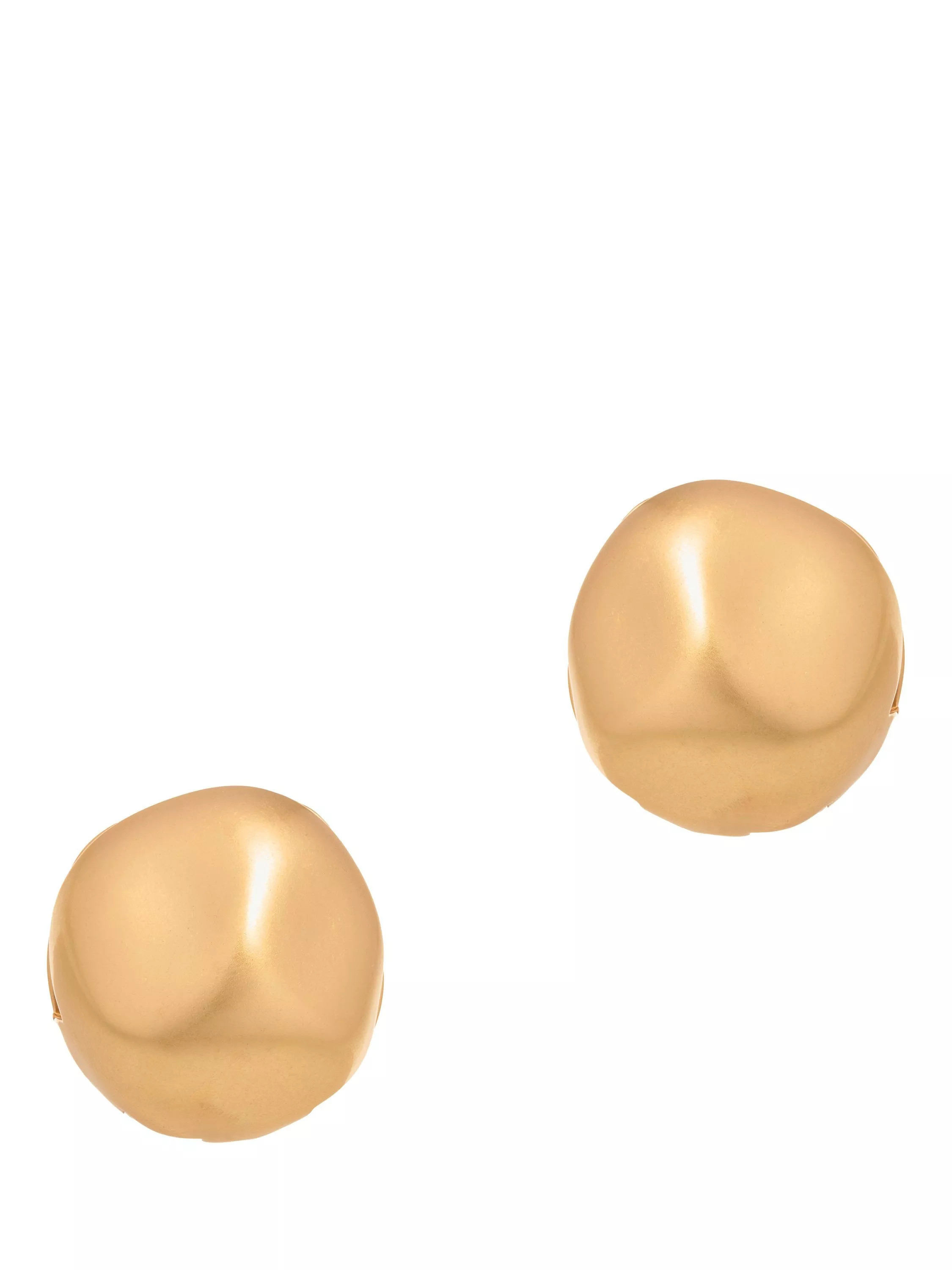 Reiss Tiara Tumbled Metal Ball Earrings, Gold | John Lewis (UK)