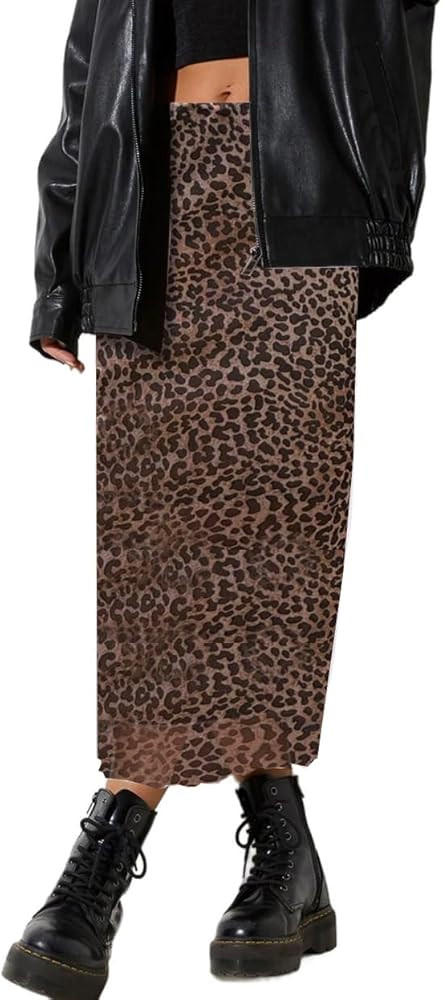 SOFIA'S CHOICE Midi Skirts for Women Elastic High Waisted A Line Flowy Floral Skirt | Amazon (US)