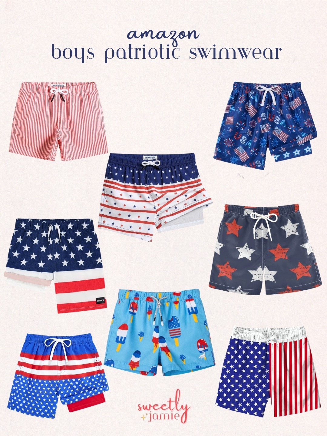 Boys patriotic swimwear finds ❤️🤍💙 #memorialday #boyswimwear #kidoutfit #boys #pool #swimsuits 

#LTKKids #LTKSeasonal