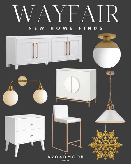 Wayfair, white furniture, white and gold home, cabinet, gold lighting, modern home, modern furniture, media console, nightstand, ornaments, pendant

#LTKhome #LTKstyletip